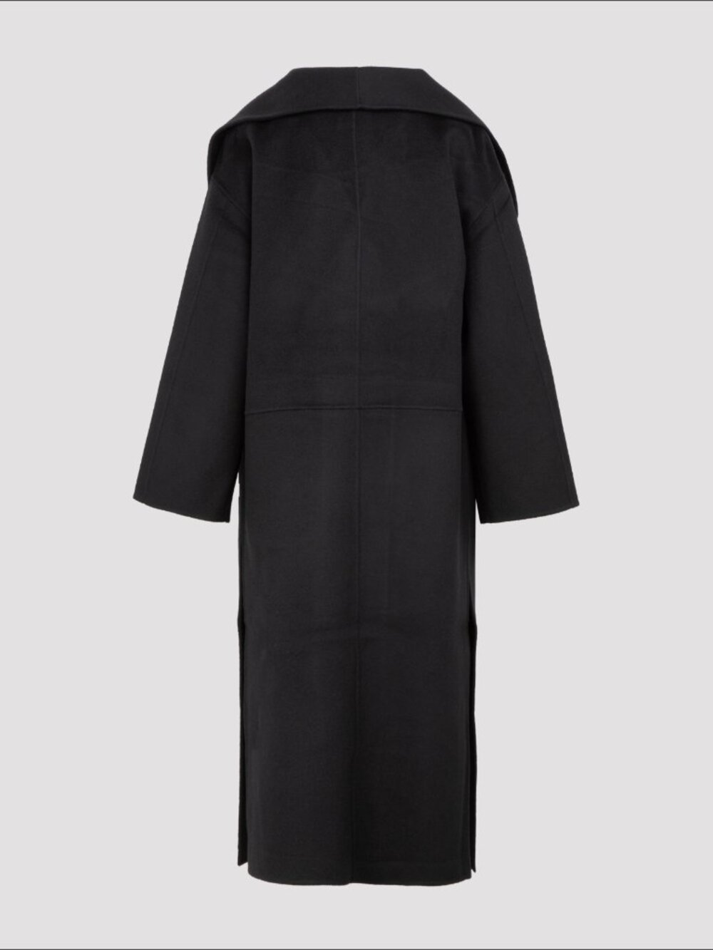 TOTEME Signature Wool Cashmere Coat Black | Classic Oversized Coat - Picture 10 of 10